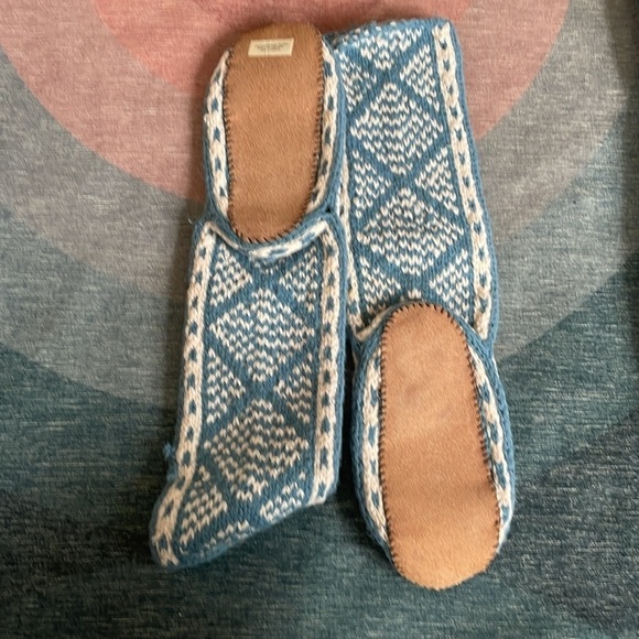 Boho Winter Wool Leather Slippers Boots - Picture 4 of 8